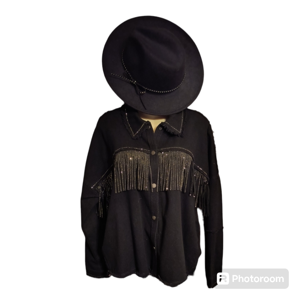 The Style Between Us jacket and unbranded hat